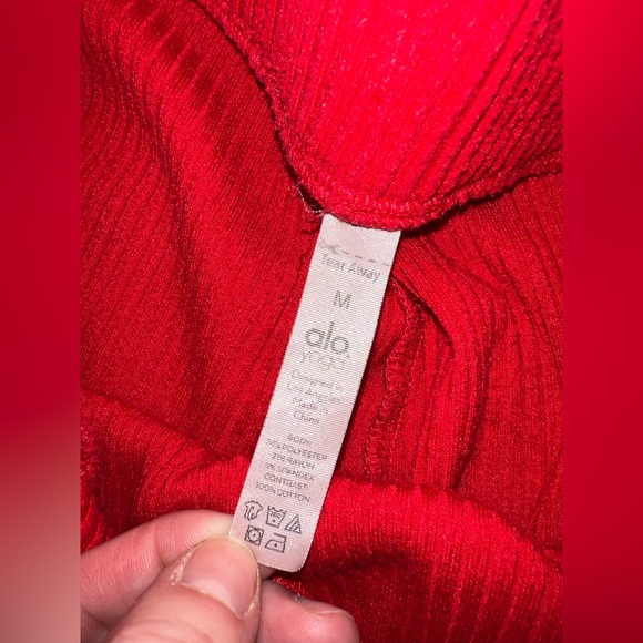 Alo Muse Ribbed Jogger - Red - Picture 6 of 6